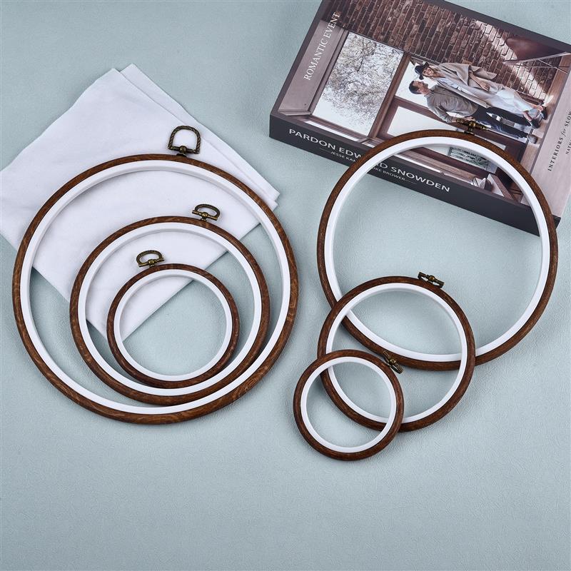 Embroidery Hoop Plastic - Conjunto De Moldura De Aros Bordados