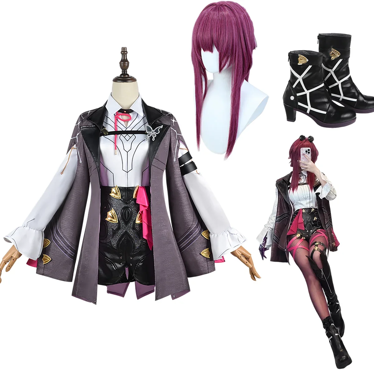 Embroidery Premium - Honkai Star Rail Kafka Cosplay Vestido