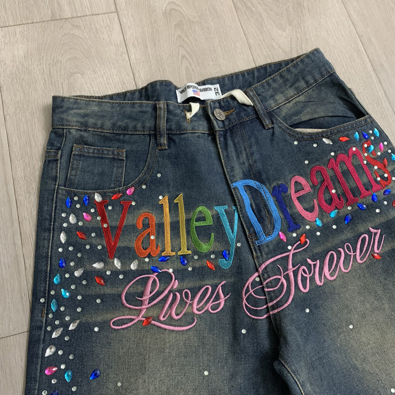 Embroidery Jeans Sakura - 2026 Último Estilo VALLEY Shorts Jeans
