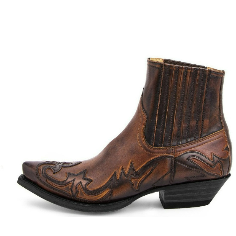 Embroidery On Leather - Botas de Cowboy Ocidentais Masculinas Feitas