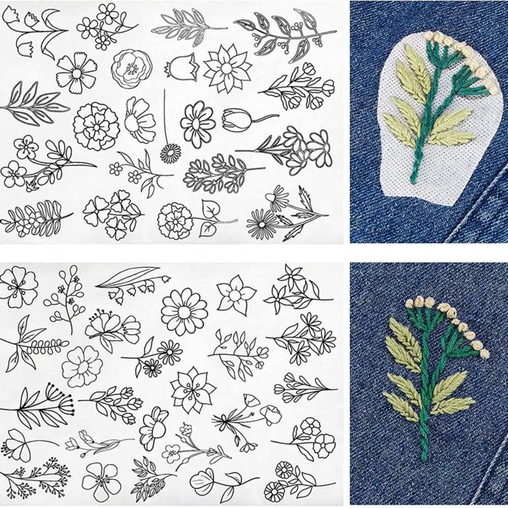 Embroidery Flower Pattern - Criativo Costura Bordado Papel, Papel De