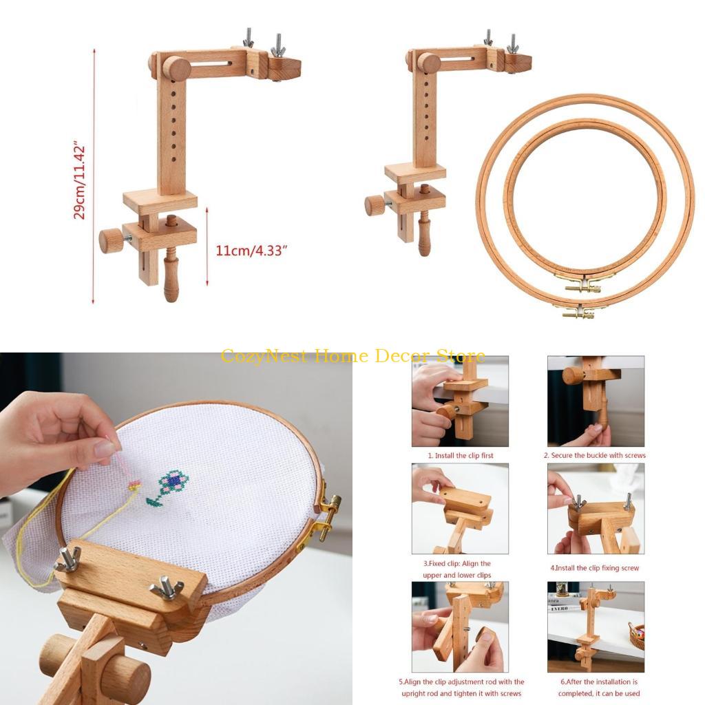 Embroidery Hoop Stand - 92MF Suporte bordado ajustável Suporte aro