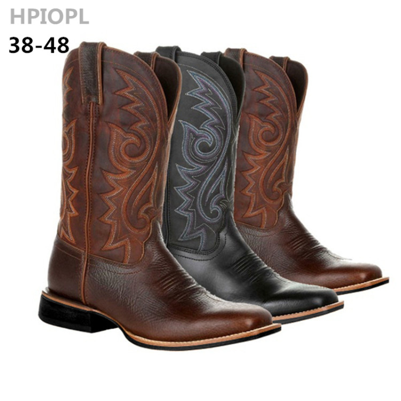 Embroidery On Leather - Botas de cowboy ocidentais dos homens