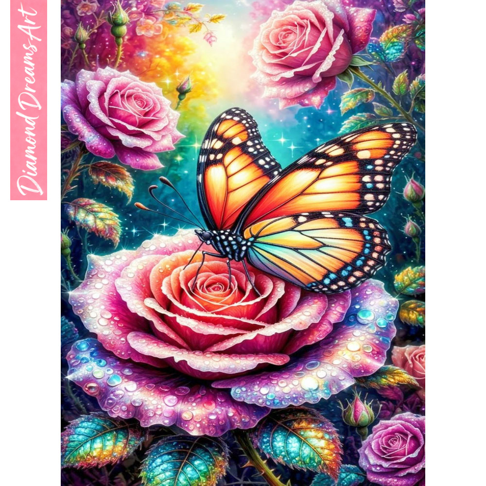 Embroidery Rose - Mosaico de Diamante Borboleta 5D DIY,