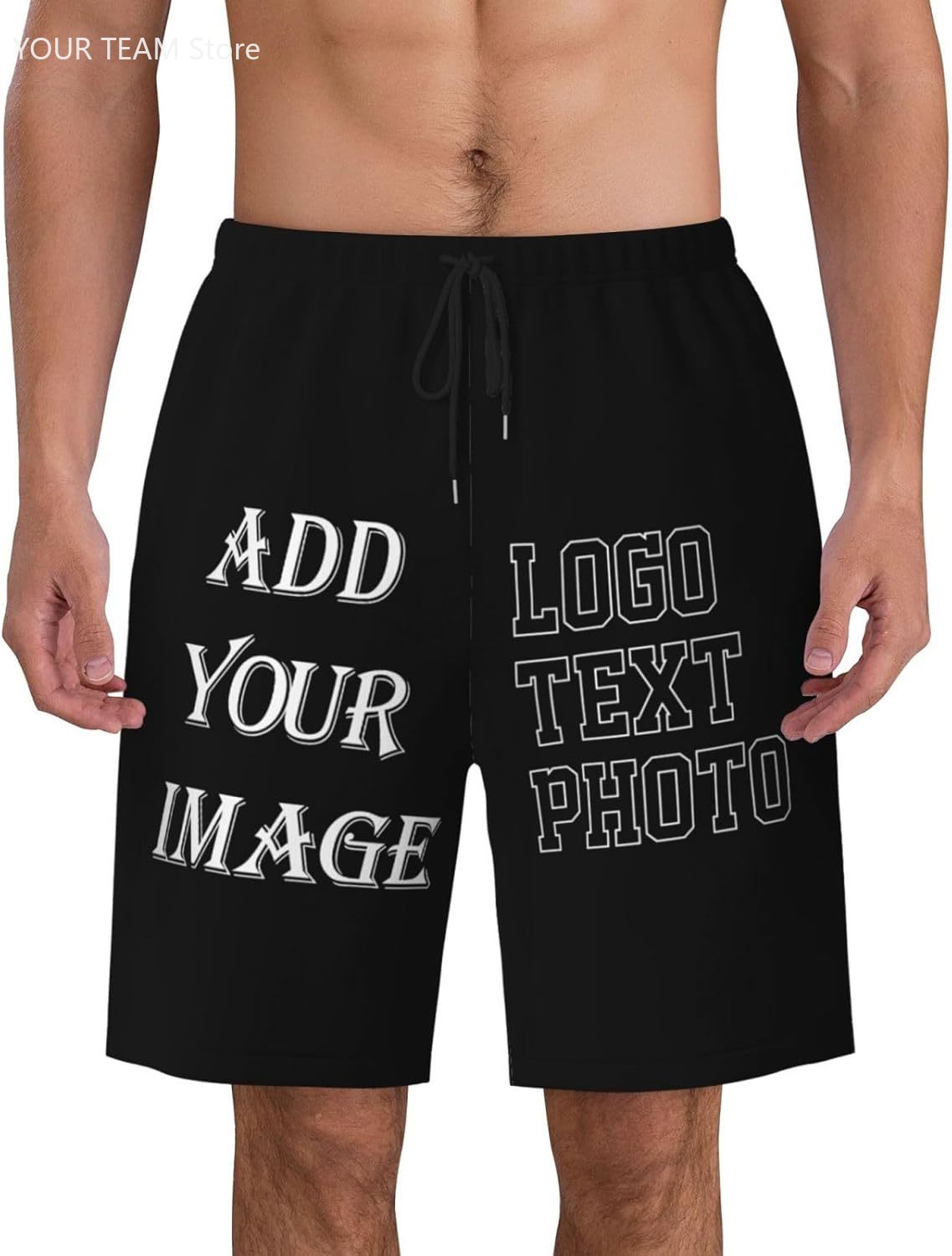 Embroidery Design Logo - Shorts Personalizados para Homens, Crie Seu
