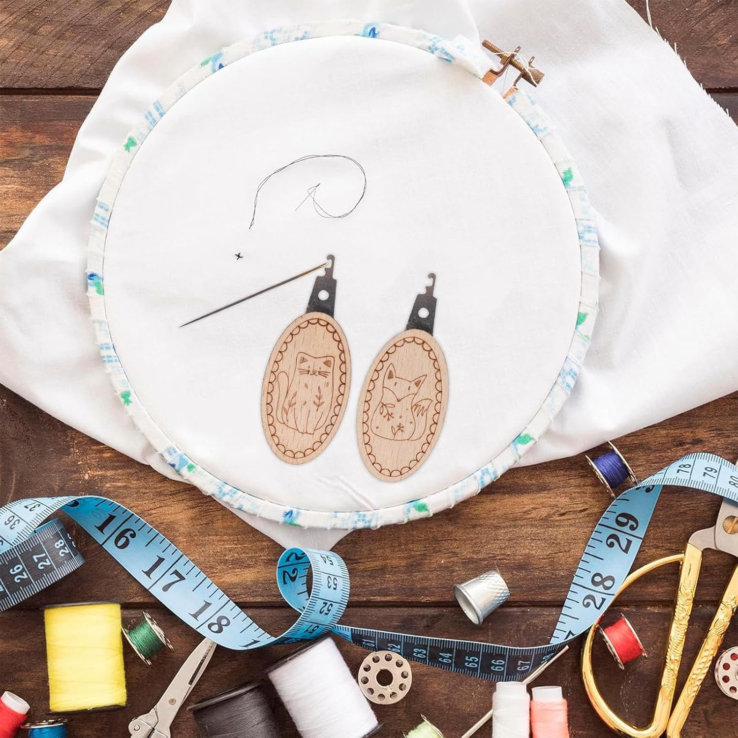 2 pçs/set agulha threader fáci - Embroidery Converter avaliação e preço