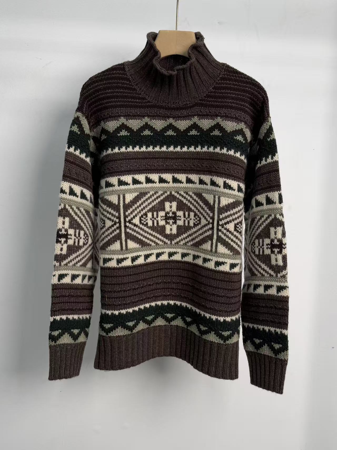 Suéter de malha masculino e fe - Embroidery Flower Pattern avaliação e preço