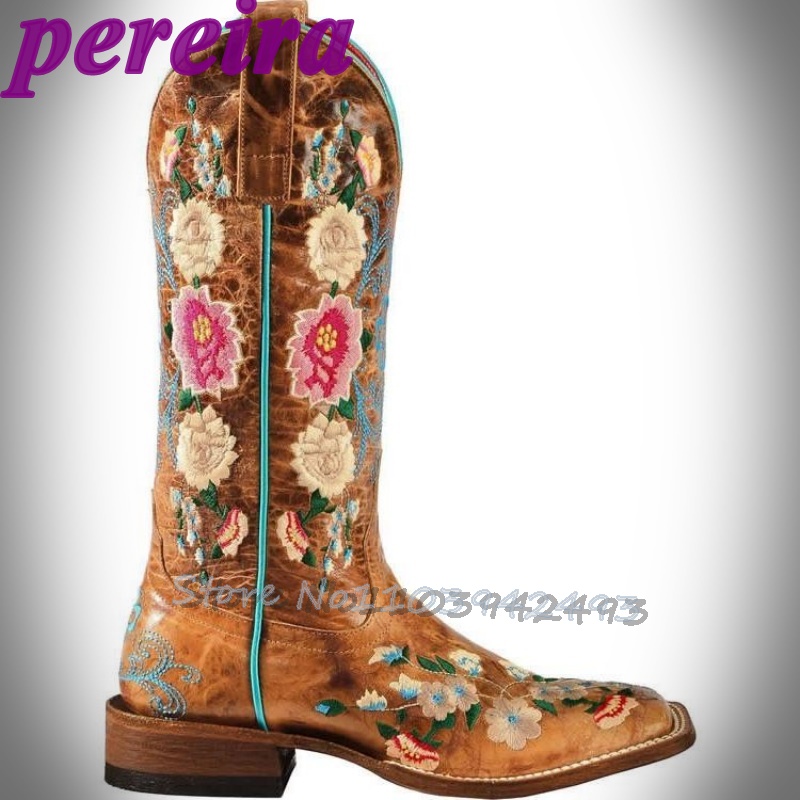 Botas de flores bordadas rosa  - Embroidery Rose avaliação e preço