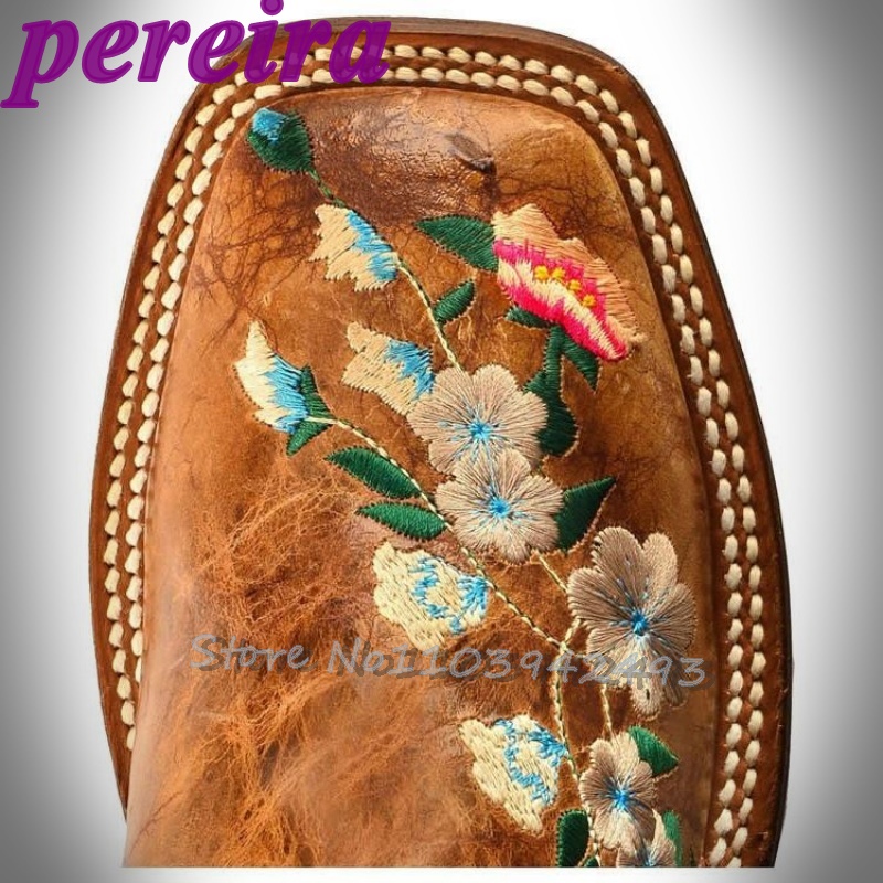 Botas de flores bordadas rosa  - Embroidery Rose avaliação e preço