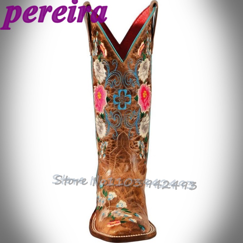 Botas de flores bordadas rosa  - Embroidery Rose avaliação e preço