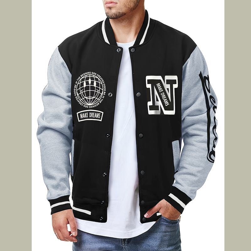 Jaqueta de Beisebol Masculina  - Embroidery Letter N avaliação e preço