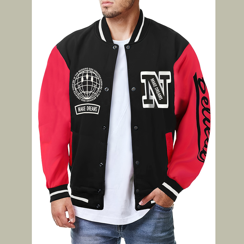 Jaqueta de Beisebol Masculina  - Embroidery Letter N avaliação e preço