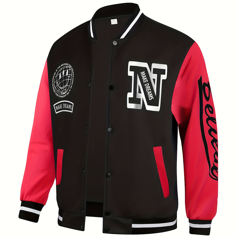 Jaqueta de Beisebol Masculina  - Embroidery Letter N avaliação e preço