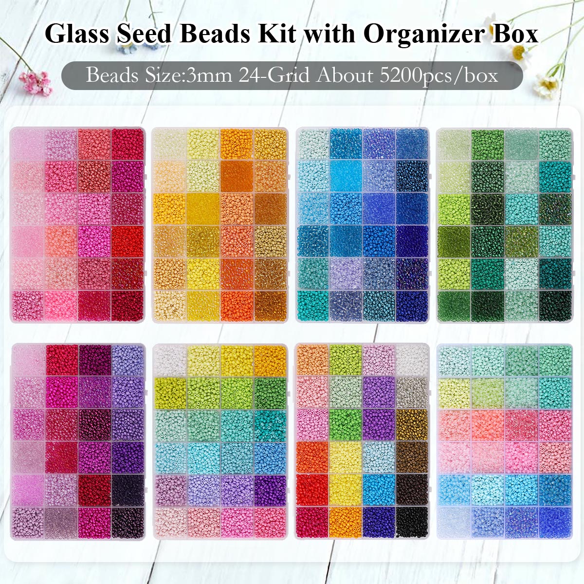 Kit com 5200 Contas de Vidro S - Embroidery Beads avaliação e preço