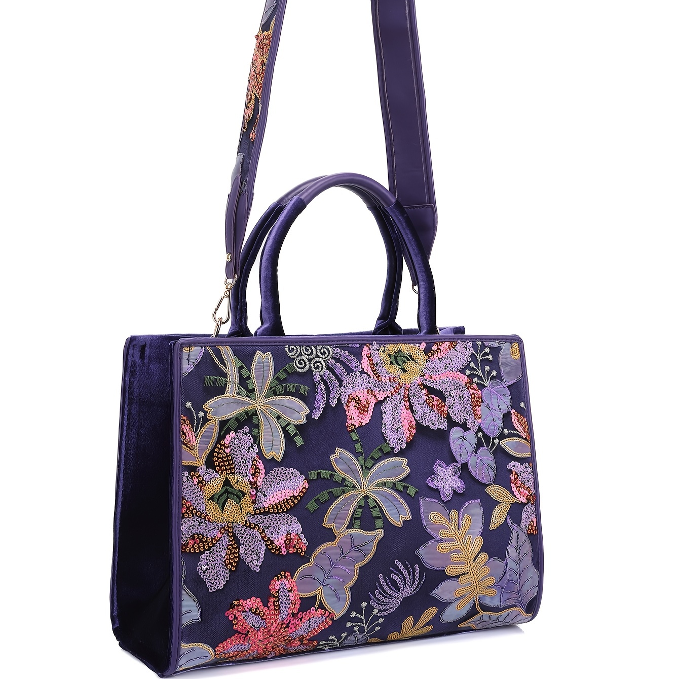 Bolsa com estampa de lantejoul - Embroidery Flower Pattern avaliação e preço