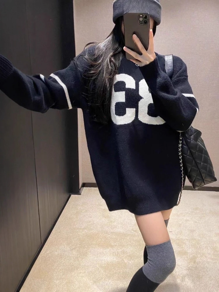 Suéter de Tricô Vintage Y2K Fe - Embroidery Knit avaliação e preço