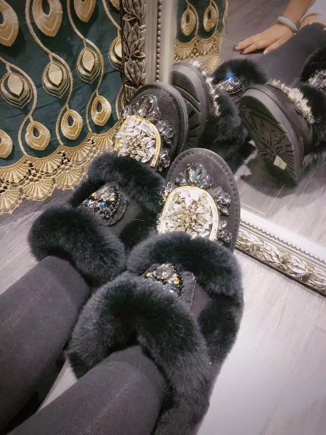 Botas de strass com cristal bo - Embroidery Beads avaliação e preço