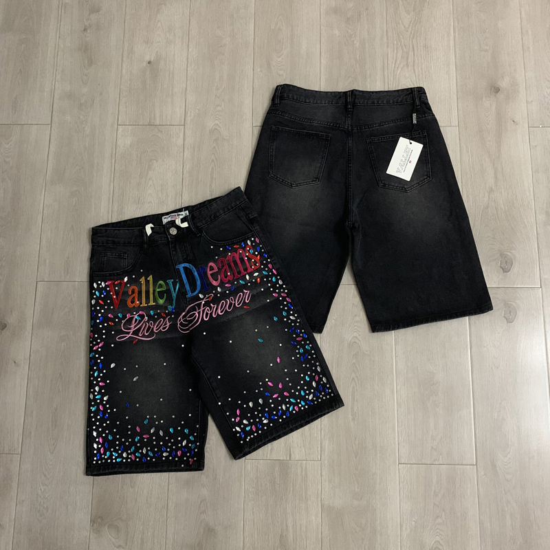 2026 Último Estilo VALLEY Shor - Embroidery Jeans Sakura avaliação e preço