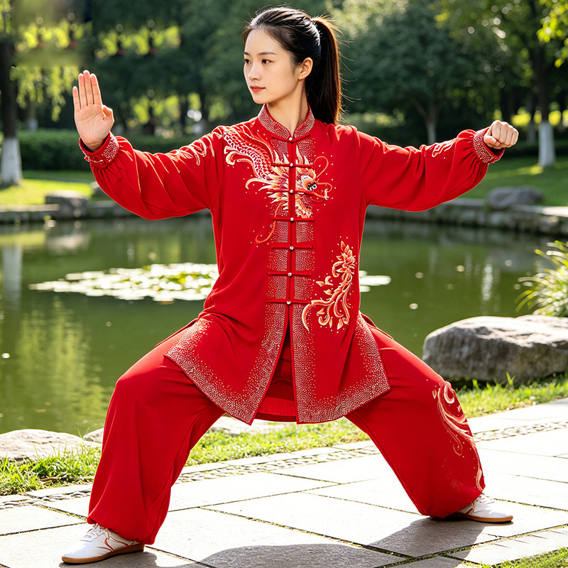 Traje de Tai Chi Feminino Pers - Embroidery Premium avaliação e preço