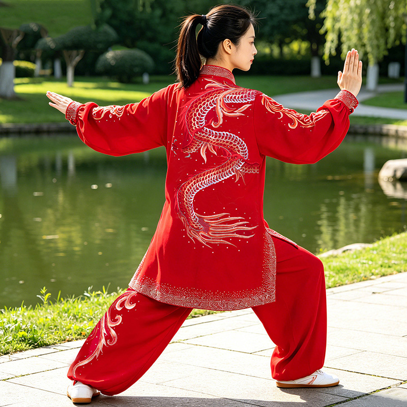 Traje de Tai Chi Feminino Pers - Embroidery Premium avaliação e preço