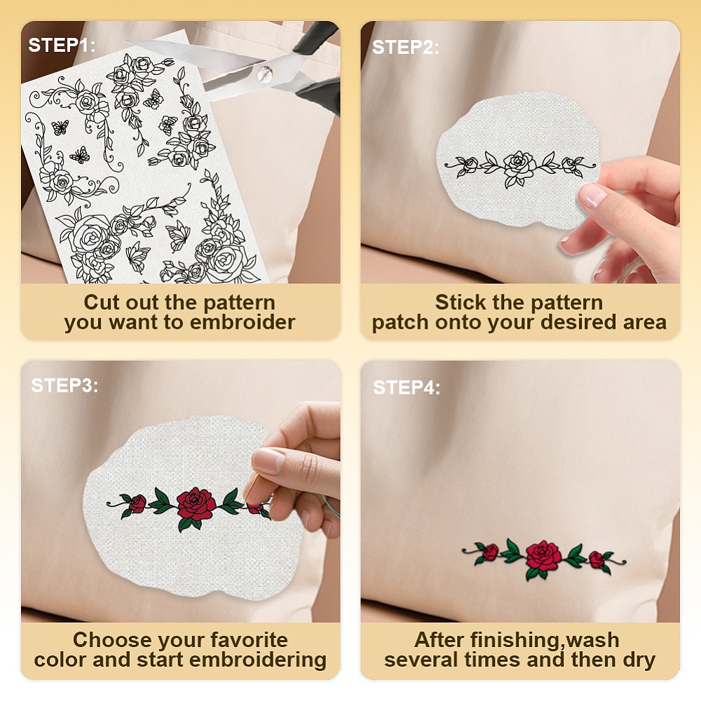 38 Peças de Renda Rosa, 4 Folh - Embroidery Rose avaliação e preço