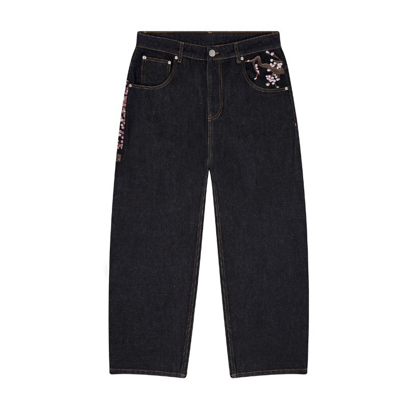 Jeans Y2K Vintage com Bordado  - Embroidery Jeans Sakura avaliação e preço