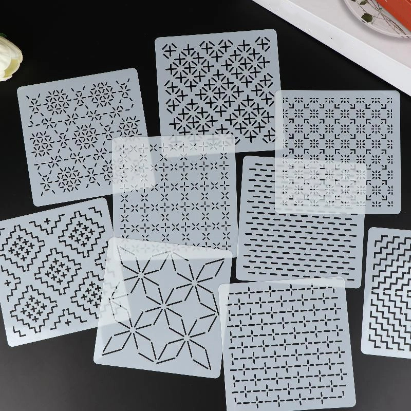 9/32 pçs sashiko bordado model - Embroidery Tools avaliação e preço