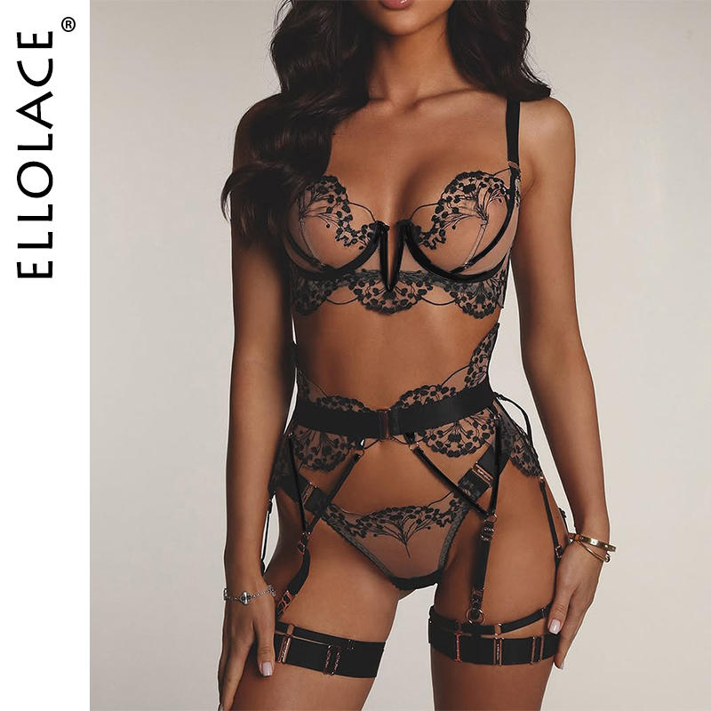 Conjuntos de Lingerie Feminina - Embroidery Premium avaliação e preço