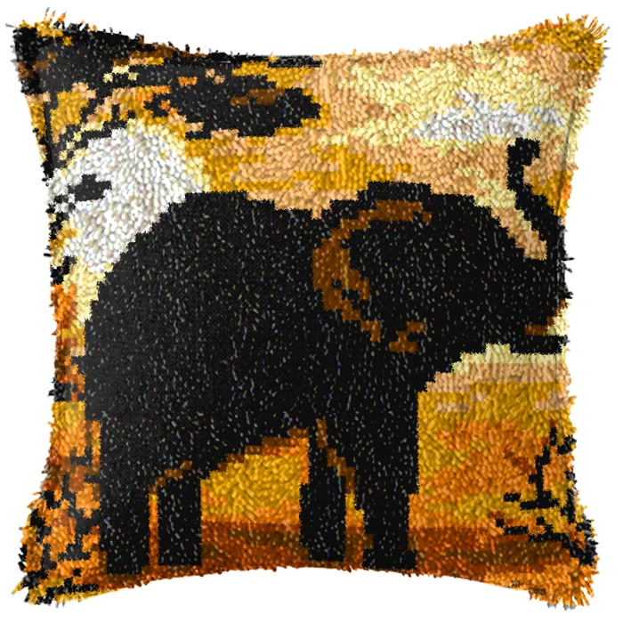 Elefante cavalo animal trava g - Printed Embroidery Kit avaliação e preço