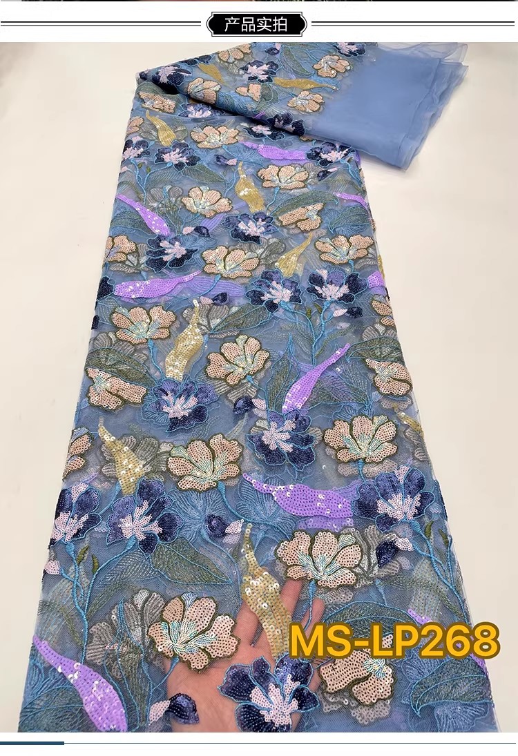 Tecido de luxo de 1 jarda com  - Embroidery Beads avaliação e preço