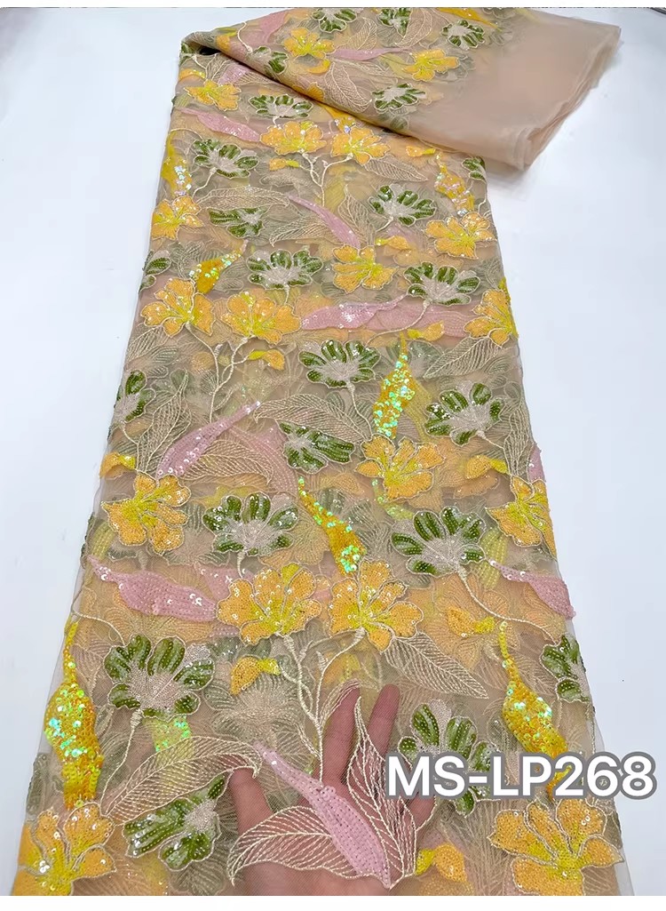 Tecido de luxo de 1 jarda com  - Embroidery Beads avaliação e preço