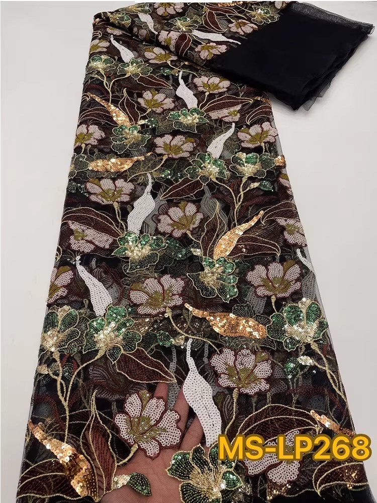Tecido de luxo de 1 jarda com  - Embroidery Beads avaliação e preço