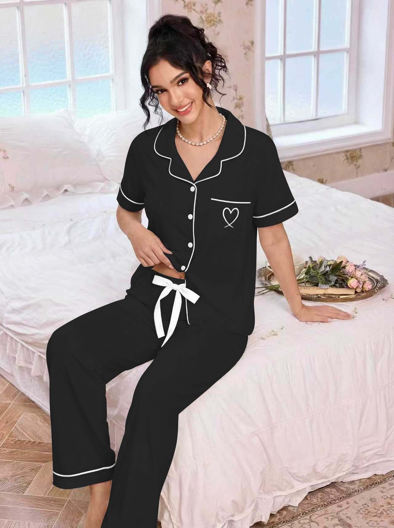 Conjunto de Pijama Feminino co - Embroidery Set avaliação e preço