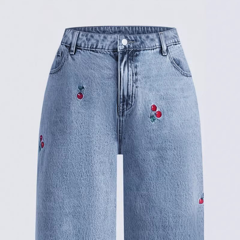 Calça Jeans Feminina Retrô Lav - Embroidery Jeans Sakura avaliação e preço