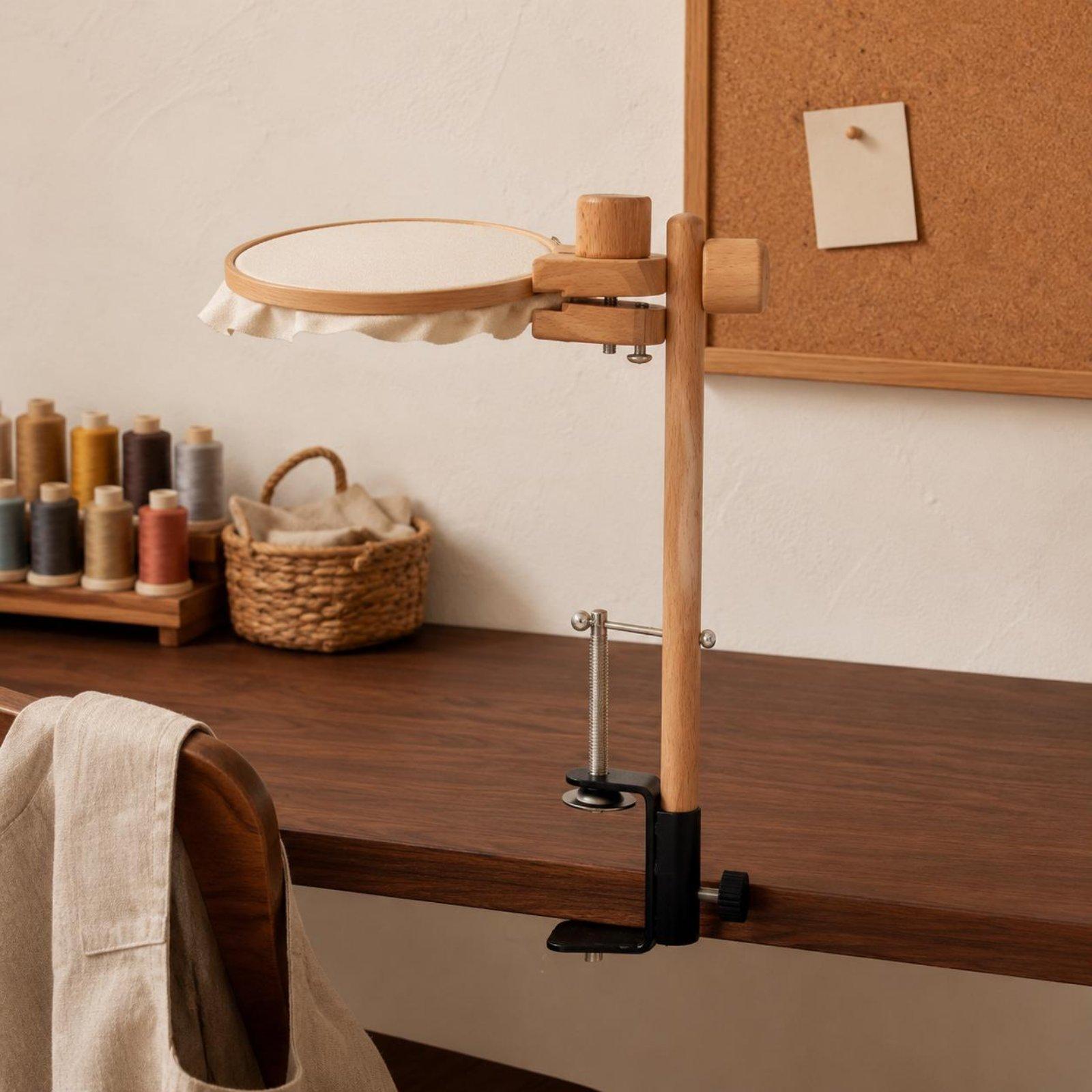 Suporte de Madeira Giratório e - Embroidery Hoop Stand avaliação e preço